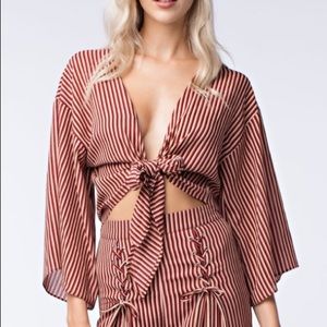 Candy Stripe Tie Top